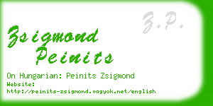 zsigmond peinits business card